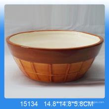 Handpainting ceramic fruit bowl with icecream design